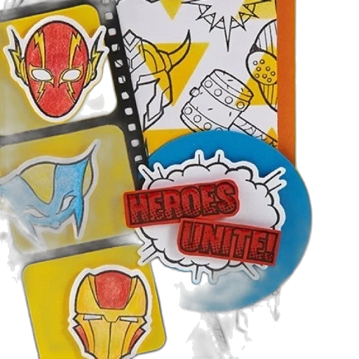 vibrant, poster, featuring, superhero transparent PNG cut-out