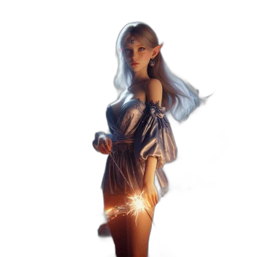 dress, staff, sword, weapon transparent PNG cut-out