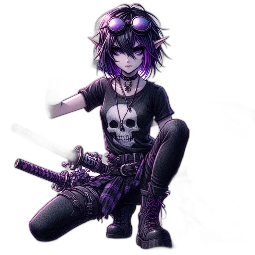 weapon, staff, robot, cyberpunk transparent PNG cut-out