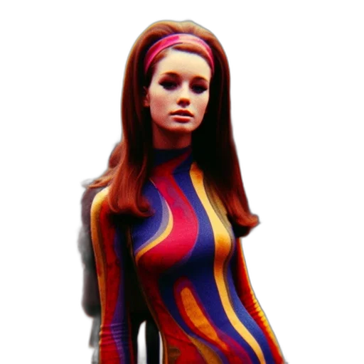 dress, hair, jacket, 3d render transparent PNG cut-out
