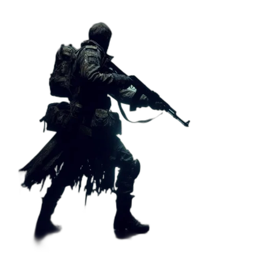 weapon, sword, jacket, staff transparent PNG cut-out