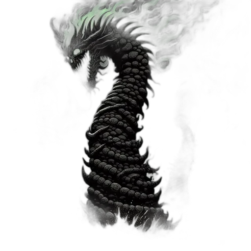dragon, creature, staff, animal transparent PNG cut-out