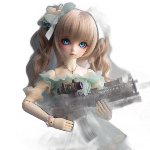 weapon, dress, staff, robot transparent PNG cut-out