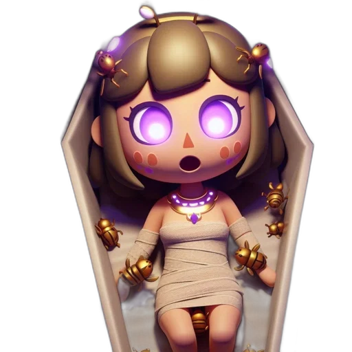 dress, staff, crown, creature transparent PNG cut-out