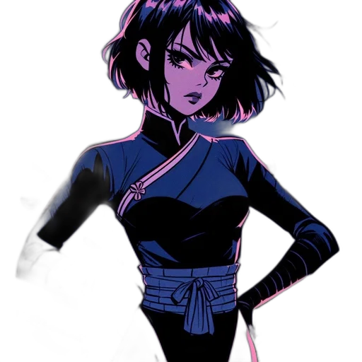 jacket, staff, dress, comic book art transparent PNG cut-out