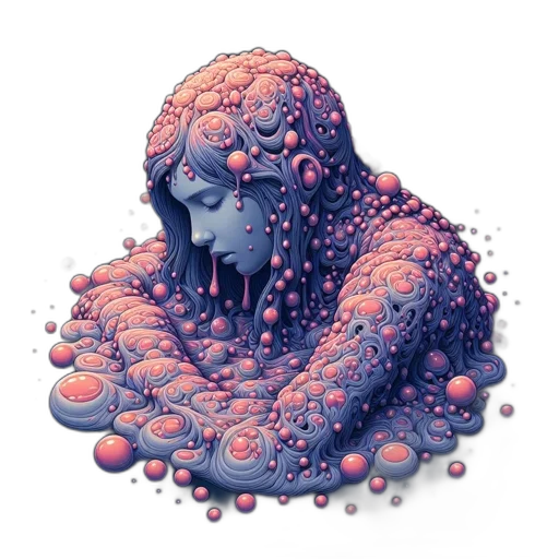 creature, face, hair, robot transparent PNG cut-out