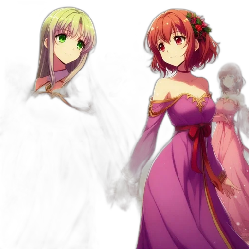 dress, concept art, anime, fantasy art transparent PNG cut-out
