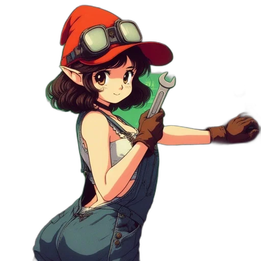 staff, weapon, hat, robot transparent PNG cut-out