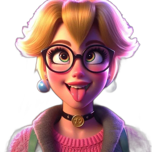face, staff, dress, 3d render transparent PNG cut-out