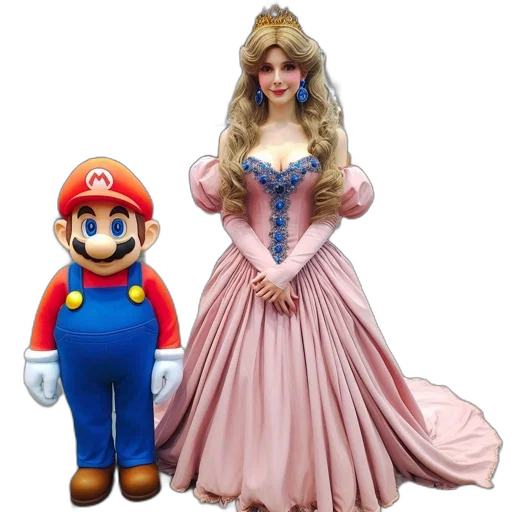 dress, crown, hat, 3d render transparent PNG cut-out