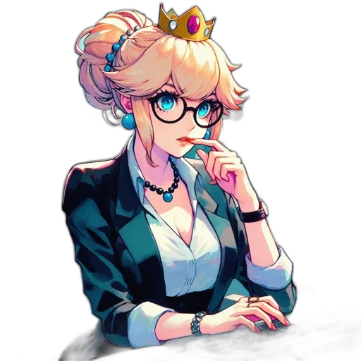 crown, staff, anime, pixel art transparent PNG cut-out