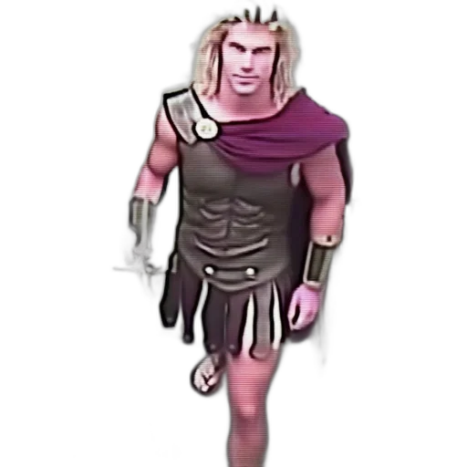 sword, hair, creature, staff transparent PNG cut-out