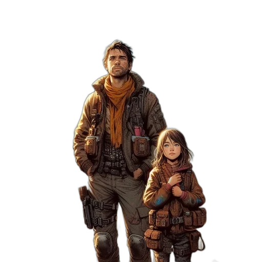jacket, concept art, fantasy art, pixel art transparent PNG cut-out