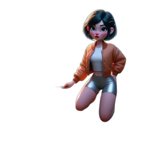jacket, staff, creature, robot transparent PNG cut-out