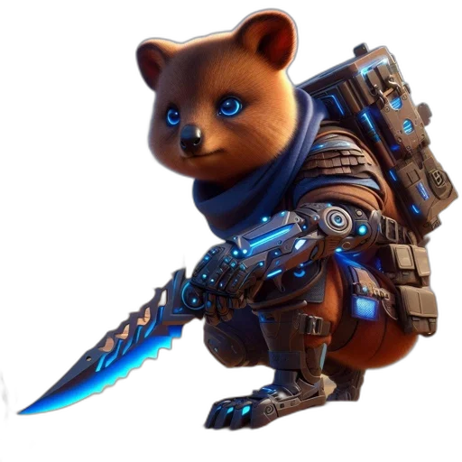 staff, weapon, animal, robot transparent PNG cut-out