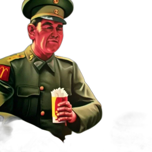 concept art, photorealistic, officer, green transparent PNG cut-out
