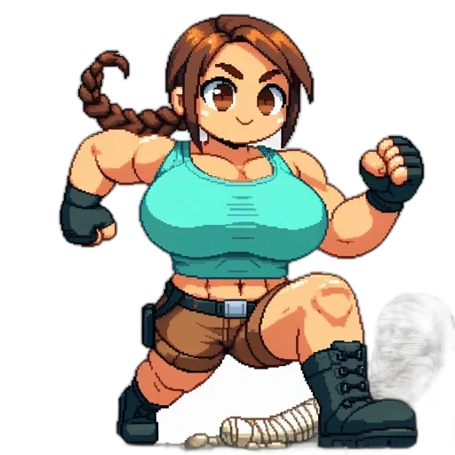 weapon, staff, robot, pixel art transparent PNG cut-out