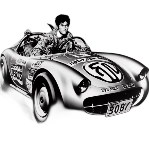 car, comic book art, photorealistic, cartoon transparent PNG cut-out