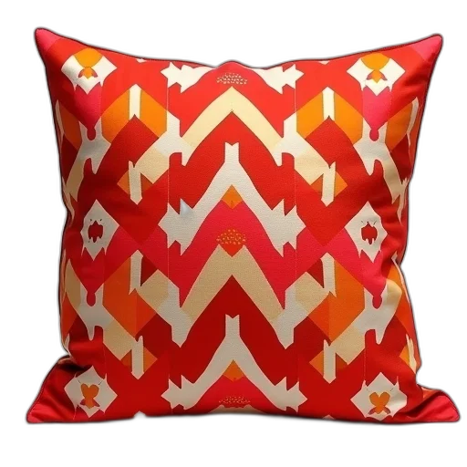 red, orange, geometric, pattern transparent PNG cut-out