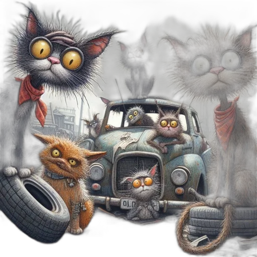 car, concept art, fantasy art, photorealistic transparent PNG cut-out
