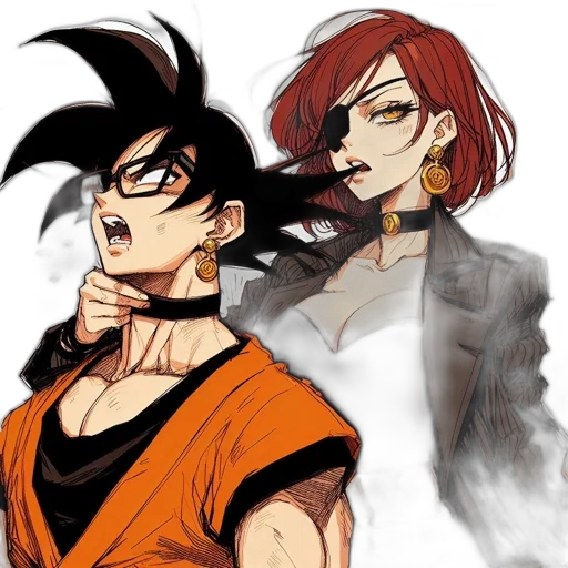 concept art, comic book art, anime, cartoon transparent PNG cut-out