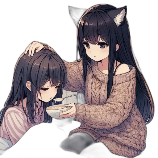 hair, staff, animal, weapon transparent PNG cut-out