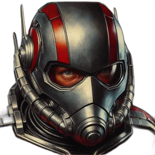 mask, robot, comic book art, concept art transparent PNG cut-out