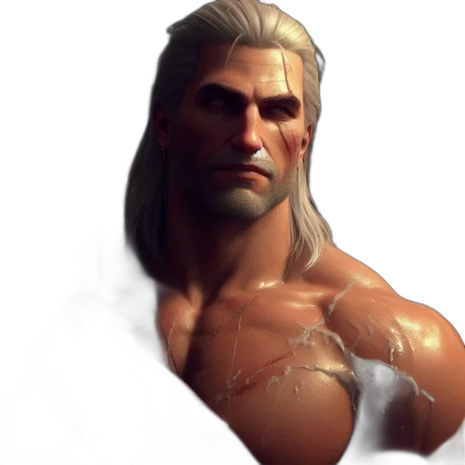 face, hair, weapon, sword transparent PNG cut-out