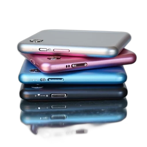 3d render, pastel, stack, four transparent PNG cut-out
