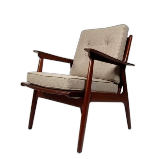 furniture, 3d render, vintage, walnut transparent PNG cut-out