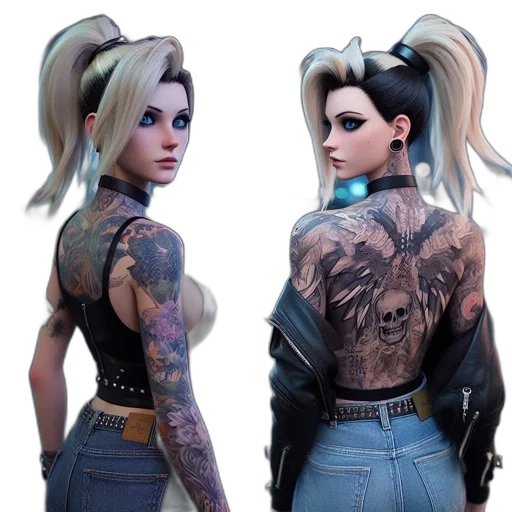 concept art, cyberpunk, fantasy art, comic book art transparent PNG cut-out