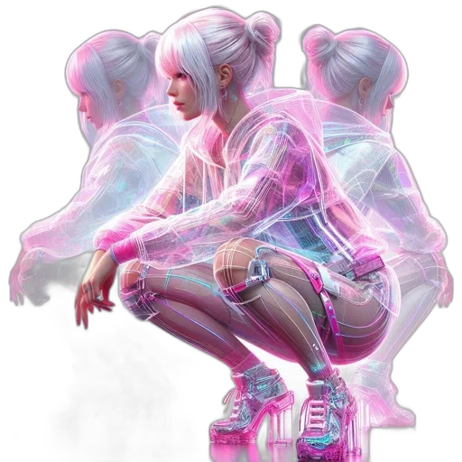 robot, dress, jacket, cyberpunk transparent PNG cut-out
