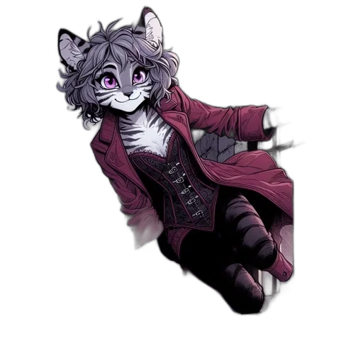 jacket, staff, creature, animal transparent PNG cut-out