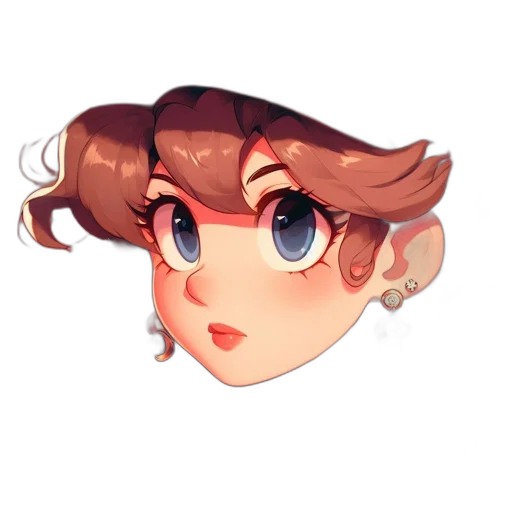 crown, face, hair, staff transparent PNG cut-out