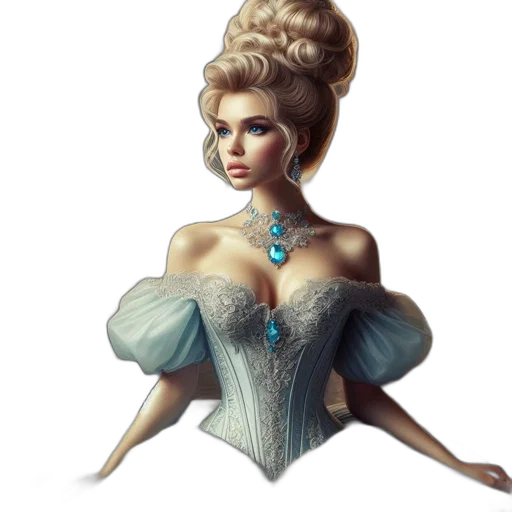 dress, crown, jewelry, hair transparent PNG cut-out