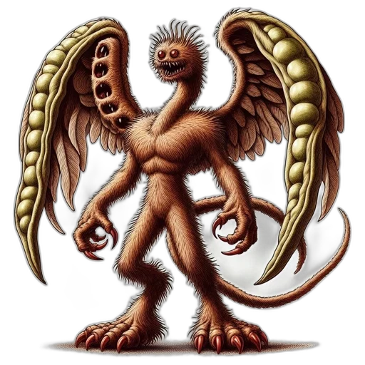 dragon, creature, staff, animal transparent PNG cut-out