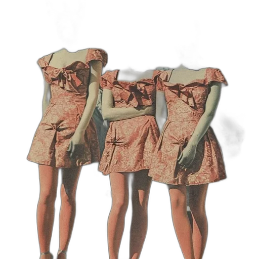 dress, jacket, shoes, mask transparent PNG cut-out