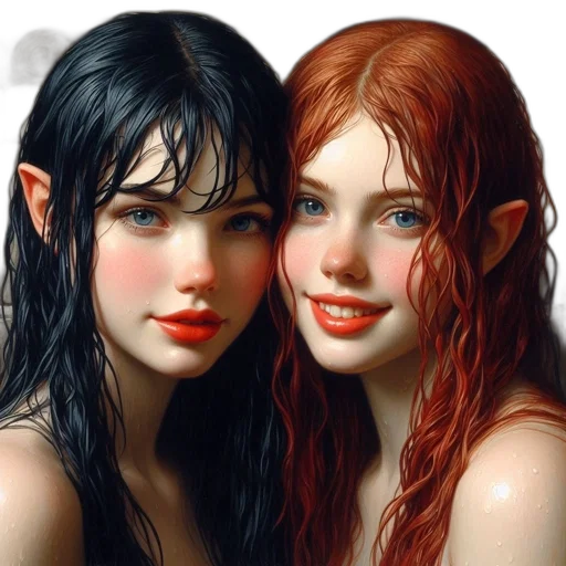 fantasy art, photorealistic, oil painting, concept art transparent PNG cut-out