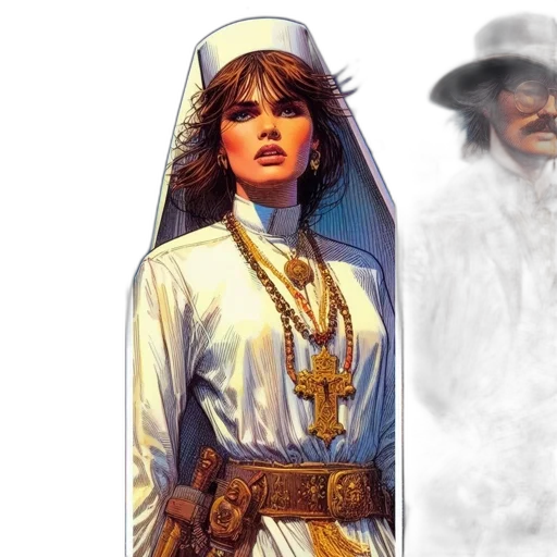 concept art, comic book art, fantasy art, photorealistic transparent PNG cut-out