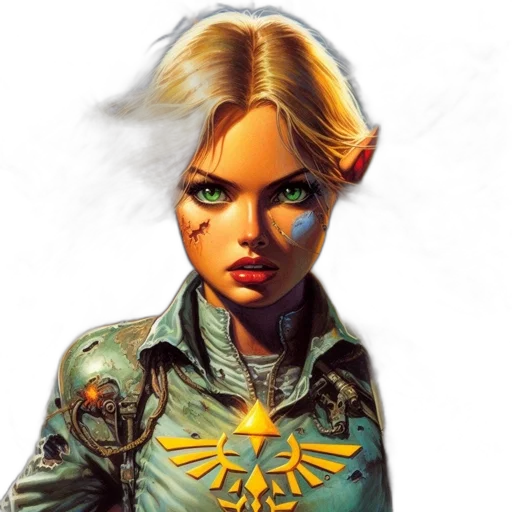 face, comic book art, concept art, fantasy art transparent PNG cut-out