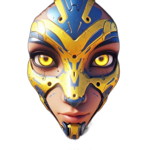 mask, face, jewelry, concept art transparent PNG cut-out