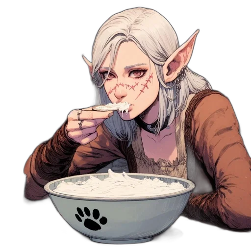food, creature, fantasy art, pixel art transparent PNG cut-out