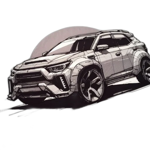 car, robot, weapon, concept art transparent PNG cut-out
