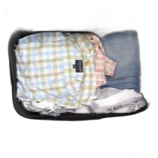jacket, hat, photorealistic, suitcase transparent PNG cut-out