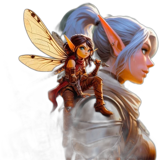 fantasy art, concept art, pixel art, 3d render transparent PNG cut-out