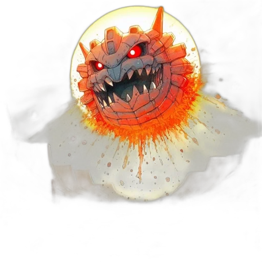 creature, dragon, mask, weapon transparent PNG cut-out