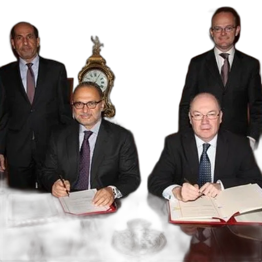 staff, four, men, suits transparent PNG cut-out