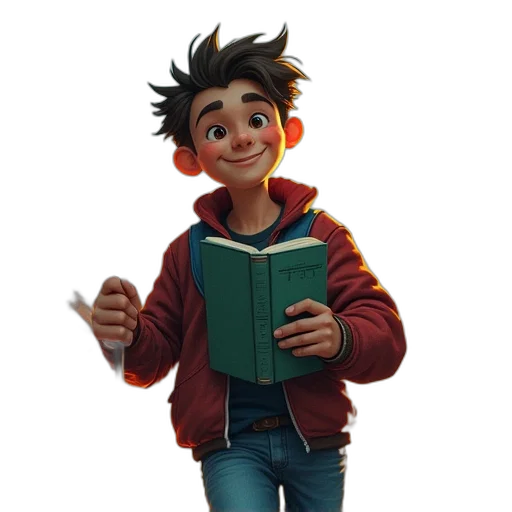 jacket, staff, face, robot transparent PNG cut-out