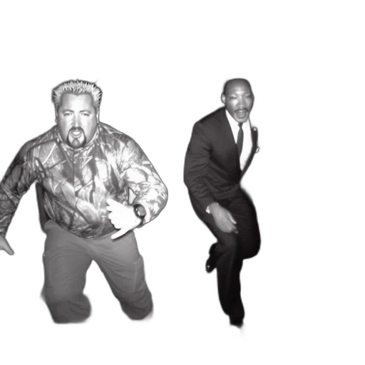 concept art, two, contrasting, individuals transparent PNG cut-out