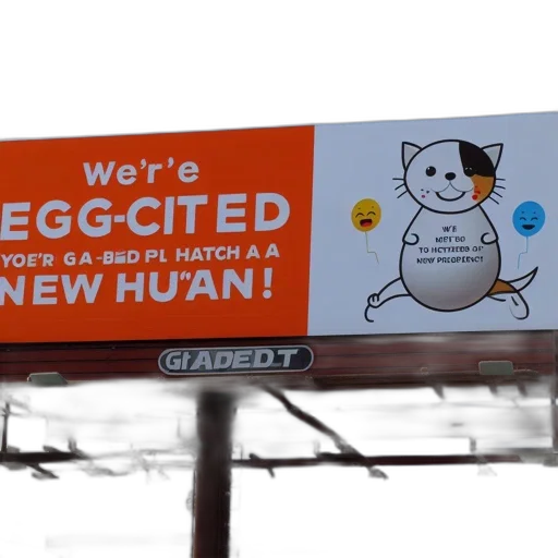 orange, white, billboard, highlights transparent PNG cut-out